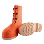  chemical hazmat safety shoes, orange color, size 8      