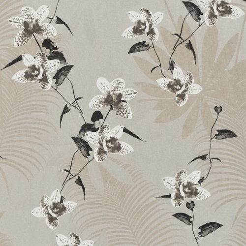Belgian Floral Wallpaper 10m x 0.53m, Beige Color | Abyat Company