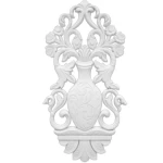 PU Foam Ceiling Cornices for Interior Decoration, Size 76x40 cm, White color | Zakharef Company