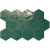 Artens porcelain tiles for floors and walls, dimensions 16x4 cm, green color, thickness 8 mm