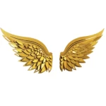 لوحة ديكور، جناح معدني 3D، مقاس 46×50 سم، لون ذهبي