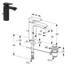 KLUDI Washbasin Mixer , Black color, Model KLUDI M