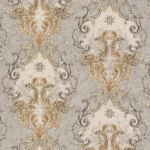ورق حائط ايطالي تصميم كلاسيك مقاس 10 م×1.06م، بيج، موديل 82814