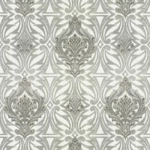 Italian Wallpaper Gray Color Classic Design, Size 10m x 1.06m, Model RC19010 | Balbaid Decor Company