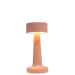 Rechargeable LED Table Lamp, 20 cm Length, 9 cm Width, Rosy Color