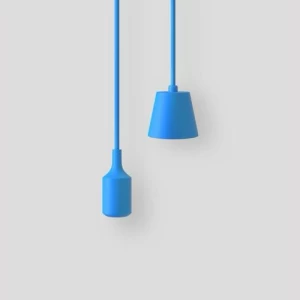Classic Blue Glass Ceiling Chandelier 40x96mm 1.5m Cord Single Lighting Unit