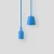 Classic Blue Ceiling Chandelier, Single Lighting Unit, Width 40 mm x Height 96 mm, Cord Length 1.5 m