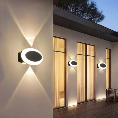 إضاءة LED حائطية 7 وات، مقاس 13×8 سم، لون أسود وأبيض | متجر ماتكل