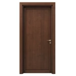 باب بريميوم خشب متين، مقاس 235 × 115 سم، لون بني غامق، سماكة 6 سم، موديل TR17