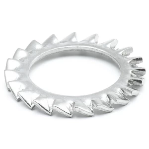 Steel Zinc Plated External Tooth Lock Washer Size 7 mm Thickness 0.8 mm DIN 6798 | AOBSCO
