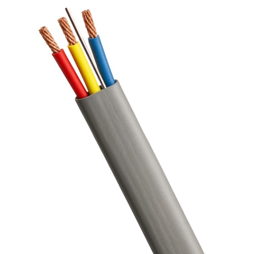 4mm 3 Core and Earth Flat Cable, Stranded Copper, 300/500V, PVC 70°C, Gray, 50 M | Saudi Cable Company