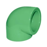 PPR Plastic Elbow 90 Degree Al-Jawdah Size  63 mm  Length 85.2 mm Color  Green