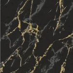 ورق جداري، لون اسود، تصميم رخامي، مقاس 10م × 0.53سم