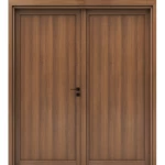 Elegant Design Premium Dual Wood Door, Brown Color, Dimensions 220 × 235 cm, Model TR17