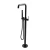 Floor Standing Shower Mixer With Movable Handle 110.8×25.2×19.2 cm, Matt Black