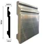 نعلات فايبر PS، سمك 1.4 سم، مقاس 240×10 سم، لون رمادي ، رقم الصنف 4720