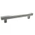 Fixed door handle, Thickness 30 mm, Mounting bracket thickness 25 mm, Length 40 cm, Silver Color