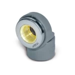 كوع بلاستيك CPVC جدول 80  زاوية °90(SLIP X FPT) بسن نحاس داخلي المنيف مقاس ½ × ½ انش لون رمادي فاتح