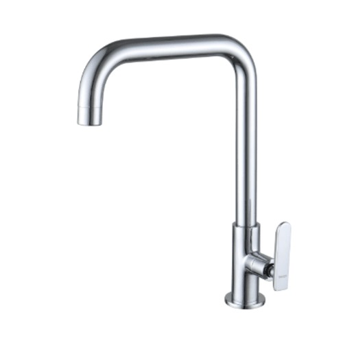 Square Chinese One line Sink Mixer, Chrome Color | ALHashim Sanitary Tools