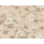 Floral wall covering beige color, length 10m, width 1.06m, model 78022