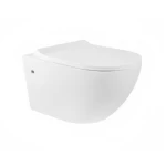 Wall Hung Western, White Color, Round Modern Design