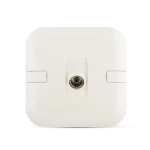 فيش تلفزيون مائل مفرد سبكترا، مقاس 7×7 سم، لون ابيض