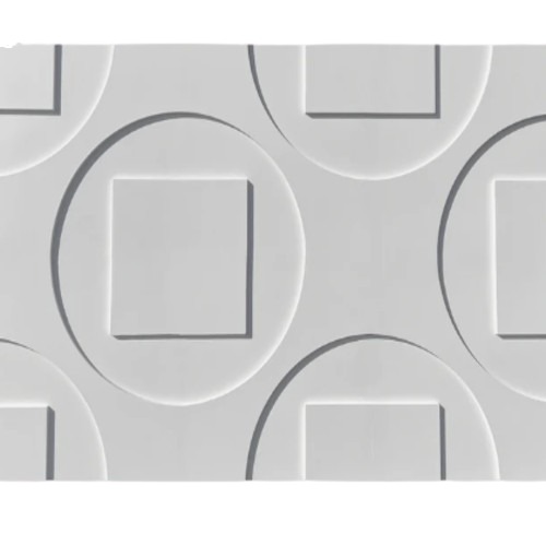 3D Wall Decorations 50x50 cm, White Color | Zakharef Company