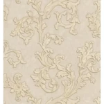 Classic Wallpaper Length 10m, Width 0.73m, Beige Color, Model 41732