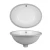 Oval Shape Ceramic Under Counter Wash Basin 40×49.5×19.5 cm | Hatch Company - Image 2