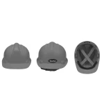 خوذة حماية الرأس ماركة فولتكس، مقاس 62 سم، لون رمادي