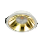 إطار سبوت لايت، أبيض/ذهبي ، مانع للتوهج،مقاس  7سم