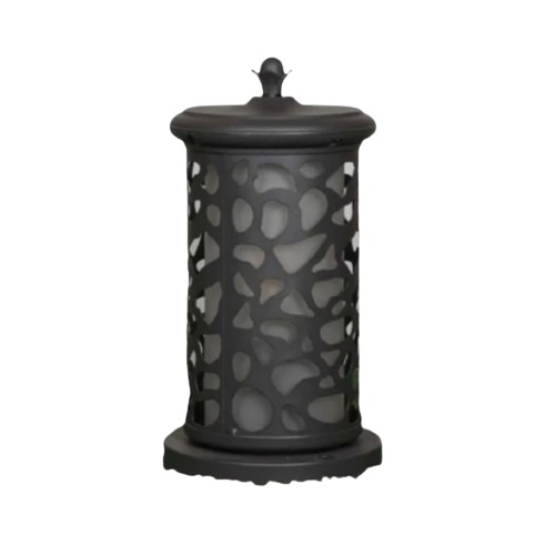 Small Fence Lantern Height 38 cm Diameter 20 cm Black | Matkel Store