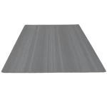 Chinese PVC wood replacement panels, 60 x 290 cm, rectangular shape, plain gray color with white stripes