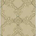 American Wallpaper Beige Color Classic Design, Size 10mx0.53m, Model ZA30802