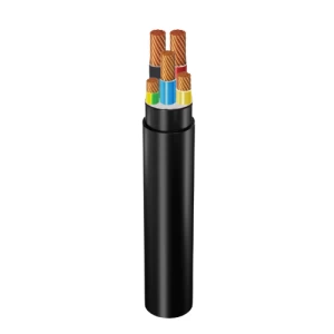 كابل نحاس مجدول متعدد النواة خماسي القطب عزل XLPE/ST2 مقاس 500 مم² 600/1000 فولت اللون اسود | شركة الفنار