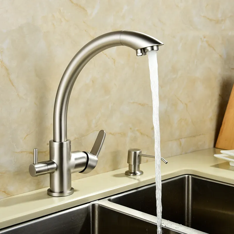 Chinese Three Lines Sink Mixer with Water Line, Chrome Color | ALHashim Sanitary Tools