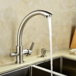 Chinese Three lines Sink Mixer with Water Line  , Chrome Color