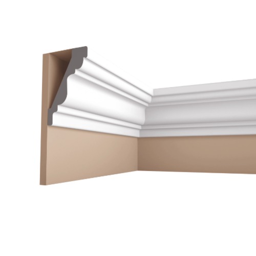 PU Foam Ceiling Decorative Cornices 200x5x8 cm, White | Zakharef Company