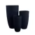 Fiberglass Pot, Width 41.5cm, Depth 41.5cm, Height 76.5cm, Black Color