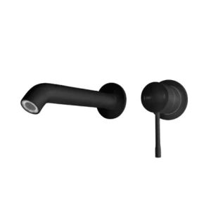 Wall Mounted Washbasin Mixer Height 4.65 cm, Width 4.65 cm, Matte Black | Hatch Company