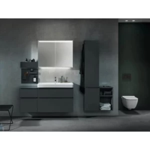 جيبريت رف خشبي حائطي 45×14 سم، رمادي | Geberit