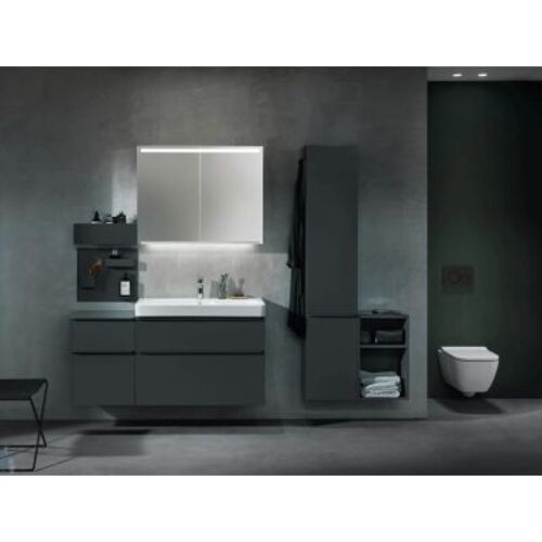 جيبريت رف خشبي حائطي 45×14 سم، رمادي | Geberit