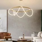 LED Strip Light Chandelier gold Color, Diameter 90 cm, Product Code 910109