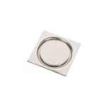 صفاية تصريف ارضيه، تصميم دائرى، لون كروم، مقاس 10×10 سم 