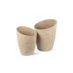 Plant Pots made of Fiberglass, size 58.5×45.5×45.5 cm, Cylinder Shape, Beige