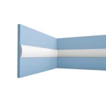 White PU Foam Decorative Wall Frames, 2.44 m Length, 3 cm Height, 0.6 cm Thickness | Zakharef Company