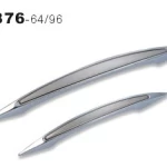 مسكة خزانة المطبخ ، مقاس 96مم ، تشطيب كروم مع جزء كروم مطفي بالوسط