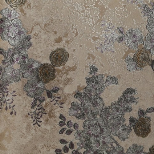 Leaf Patterned Wallpaper 15.6m x 106cm Dark Brown with Earthy Brown | Luxury line