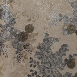 Leaf Patterned Wallpaper 15.6m x 106cm Dark Brown with Earthy Brown | Luxury line