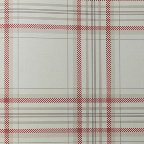 Wallpaper Striped Design Gray with Red, Size 15.6m×106cm | Luxury line